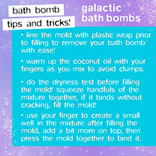 Load image into Gallery viewer, Youniverse Galactic Bath Bombs by Horizon Group USA, Girl STEM Science Craft Kit. DIY Mix & Mold 5 Fizzing Personalized Bath Bomb, Multicolor