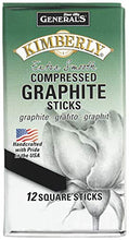 Load image into Gallery viewer, Kimberly 974-4B Non-Toxic Medium Firm Graphite Stick, 4B Tip, 3" Size (Pack of 12), 1/4 in