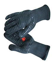 Load image into Gallery viewer, Grill Heat Aid BBQ Gloves Heat Resistant 1,472℉ Extreme. Dexterity in Kitchen to Handle Cooking Hot Food in Oven, Cast Iron, Pizza, Baking, Barbecue, Smoker & Camping. Fireproof Use for Men & Women