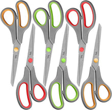 Load image into Gallery viewer, WA Portman Bulk Scissor Pack of 6 - Heavy Duty Craft Scissors Set for General Use Office Kitchen Fabric Paper and More - Bulk Office Supplies - 8.5 Inch Stainless Steel Right and Left Hand Scissors