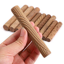 Load image into Gallery viewer, OwnMy Set of 10 Clay Modeling Pattern Rollers Kit, Dragon Phoenix Propitious Clouds 3D Geometry Cookie Radial Rays Prismatic Wood Wave Pattern Clay Rolling Pin Textured Wooden Handle Pottery Tools Set