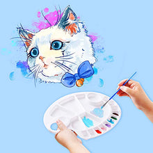 Load image into Gallery viewer, 3 PCS Large Watercolor Paint Palettes,17 Wells Non-Stick Easy Clean Art Palettes for Painting Party, DIY Craft and Art Painting