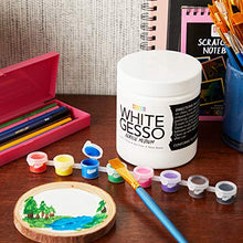 Load image into Gallery viewer, White Gesso Acrylic Paint Base for Canvas, Art, Craft Supplies 500 ml (16.9 oz)