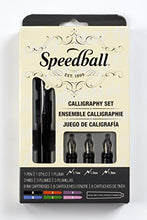 Load image into Gallery viewer, Speedball 002903 Calligraphy Fountain Pen Set - Pen Set - With 1 Pen, 3 Nibs, and 8 Assorted Ink Cartridges