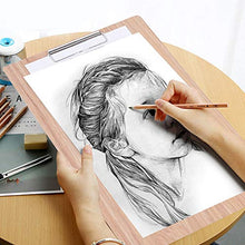 Load image into Gallery viewer, GLOGLOW Artist Sketch Board, Black 8K Wooden Sketch Board Water Proof Travel Painting Board Student Drawing Writing Board Art Supply for Classroom Studio or Field Use