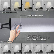 Load image into Gallery viewer, Amzrozky Workbench Light,Drafting Table Lamp for Artist,Architect LED Desk Lamp, Task Lamp with Clamp,Eye-Care Dimmable Office Light with 5 Color 5 Brightness,Touch Control,Memory Function,Silver
