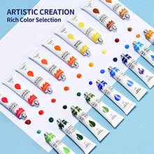 Load image into Gallery viewer, TOPELEK 29pcs Acrylic Paint Set, 24 Colors, 3 Paintbrushes, 1 Palette, 1 Canvas,Perfect for Canvas, Wood, Ceramic, Fabric etc, Good Blending & Rich Pigments for Beginner, Professional, Students