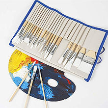 Load image into Gallery viewer, CONDA Paint Brushes Set of 24 Different Shapes Ergonomic Professional Wood Handles with Organizing Case for Acrylic Oil Watercolor, Rock Painting