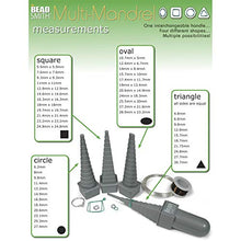 Load image into Gallery viewer, The Beadsmith Mandrel 4X, Wire Wrapping Set, 4 Different Shapes, Oval, Square, Round and Triangle, Plus Interchangeable Handle, Metal Jewelry Forming and Shaping Tool