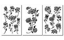 Load image into Gallery viewer, 14" Rose Painting Stencils Wall Model Craft Decorating Roses Airbrush Flower Template 3 Pack