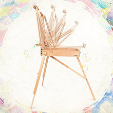 Load image into Gallery viewer, ShowMaven French Style Wheeled Wooden Art Easel with Sketch Box,Portable Travel Drawing Artist Tripod w/Storage Drawer Case,Triangular Floor Stand,Collapsible Folding Outdoor,Oil Painting Painters