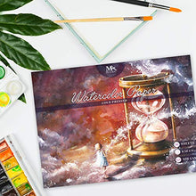 Load image into Gallery viewer, Watercolor Pad – 30 Sheets, 8.5 x 11 Inches, 300gsm - Premium, Cold Pressed Watercolor Paper Perfect for Blending and Layering - for Professionals and Students – MozArt Supplies
