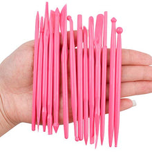 Load image into Gallery viewer, BronaGrand Set of 14 Mini Plastic Crafts Clay Modeling Tool for Shaping and Sculpting (Pink)