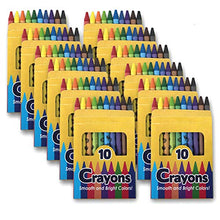 Load image into Gallery viewer, 12 Pack Crayons - Wholesale Bright Wax Coloring Crayons in Bulk, 10 Per Box, 12 Box Bundle Art Set