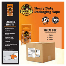 Load image into Gallery viewer, Gorilla 6034015 Heavy Duty Packing Tape with Dispenser for Moving, Shipping and Storage, 1.88" x 25 yd, Clear, (Pack of 6)
