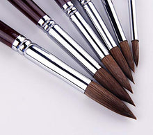 Load image into Gallery viewer, Artist Paint Brushes-Superior Sable Hair Artists Round Point Tip Paint Brush Set Watercolor Acrylic Painting Supplies