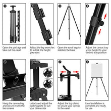 Load image into Gallery viewer, Gotideal 66" Artist Easel Stand, Extra Thick Aluminum Metal Tripod Display Easel Field Easel with Carrying Bag for Floor/Table-Top Drawing and Displaying Adjustable Height from 21" to 66" Art Supplies