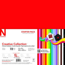 Load image into Gallery viewer, Neenah Creative Collection Specialty Cardstock Starter Kit, 12" x 12", 65 lb, 18-Color Assortment, 72 Sheets (46408-02)