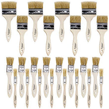 Load image into Gallery viewer, Artlicious - Pure Hog Bristle Chip Paint Brushes Super Pack (Assorted Sizes - 24 Pack)