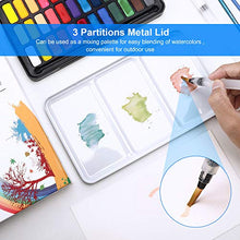 Load image into Gallery viewer, Watercolor Paint set ,Emooqi Premium Watercolour Paint Box with 36 Colors Pigment ,2 Hook Line Pen ,2 Water Brush Pen , Watercolor Paper Pad ,for Artists, Painting ,Professionals , Beginner Painters