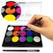Load image into Gallery viewer, Face Paint Kit for Kids, Professional Quality Face & Body Paint, Hypoallergenic Safe & Non-Toxic, Easy to Painting and Washing, Ideal for Halloween Party Face Painting, 15 Colors with Two Brush