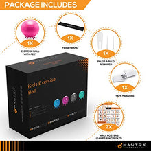 Load image into Gallery viewer, Yoga Ball for Kids Stability | Ideal Flexible Seating for Classroom Furniture & Replacing Kids Computer Chair | 45cm or 55cm Bouncy Balance Ball Chair & Fidget Band, With Pump & Exercise Workout Guide