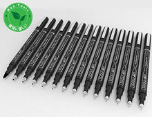 Load image into Gallery viewer, Micro-Line Pens With Case, Fineliner, Multiliner, Archival Ink, Artist Illustration, Architecture, Technical Drawing, Outlining, Scrapbooking, Manga, Writing, Rock Painting 14/Set Black