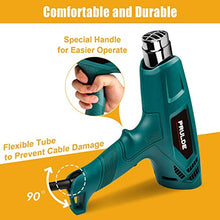 Load image into Gallery viewer, Heat Gun, PRULDE HG0080 Hot Air Gun Kit Dual Temperature Settings 752 -1112 Deg F with 4 Nozzles for Crafts, Shrink Wrapping/Tubing, Paint Removing