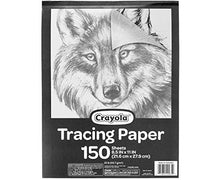 Load image into Gallery viewer, Crayola Tracing Paper 8 1/2” X 11”, Great for Light Up Tracing Pad, Gift, 150Count, Multicolor, Model: