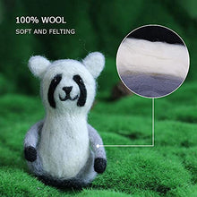 Load image into Gallery viewer, Needle Felting Beginner kit - Wool for Felting Cute Animals Kit Instruction Arts and Crats Easy Funny Family Project Included 3 in 1 Giraffe Racoon Hedgehog Needle Felting Starter