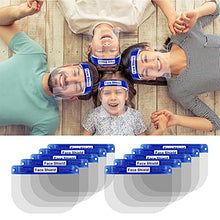 Load image into Gallery viewer, Face Shield, 10 Pack Clear Mask with Glasses for Kids and Adult, Anti-Fog Reusable Plastic Safety Face Shield No Installation Required with Comfortable Sponge and Elastic Band for Women Men