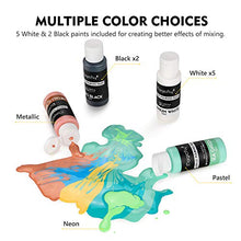 Load image into Gallery viewer, Magicfly 36 Colors Acrylic Pouring Paint (60ml/2oz Bottles), Pre-Mixed High Flow Liquid Acrylic Paint with 5 White Paint for Canvas, Wood, Stone, Glass, Ideal for Artwork, DIY Projects