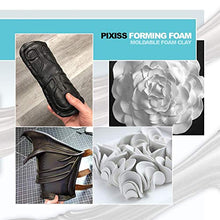 Load image into Gallery viewer, Foam Clay Moldable Cosplay Air Dry by Pixiss (300 Gram White) – High Density and Perfect for Intricate Designs | Air Dry to Perfection | Great for Cutting with Knife or Rotary Tool, Sanding or Shaping