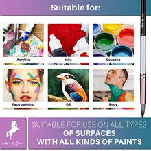 Load image into Gallery viewer, Round Watercolor Brushes Variety Set of 11 Water Color Brushes - Artist Quality for Watercolor Paints, Acrylic, Inks, Gouache, Oil and Tempera by Adi's&Guy's