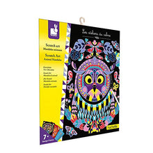 Load image into Gallery viewer, Janod Crafts – No Glue No Mess Scratch Art Animal Mandalas – Creative, Imaginative, Inventive, and Developmental Play -- STEAM Approach to Learning – Ages 7+ (J07892)