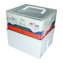 Load image into Gallery viewer, Deflecto Expandable Marker Accordion Storage Case, 8.5" x 8.6" x 7.5", Clear