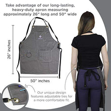 Load image into Gallery viewer, Infiniti Elementz Artist Apron for Women and Men | Adjustable Canvas Apron with Pockets for Painting, Woodworking, and Gardening | 10 Apron Pockets One Size Fits Most