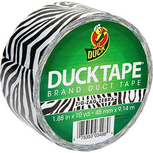 Load image into Gallery viewer, Duck Brand 1398132 Printed Duct Tape Single Roll, 1.88 Inches x 10 Yards, Zebra