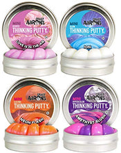 Load image into Gallery viewer, Crazy Aaron's Putty Mini Tins (.47oz Each) Neon Flash, Love is in The Air, Amethyst Blush & Ion Gift Set Bundle - 4 Pack