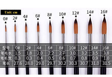 Load image into Gallery viewer, Grocery House Paintbrushes (9 Pack), Long Handle Round Brush Set 0-16#, Art Paint Brushes for Acrylic, Oil, Watercolors