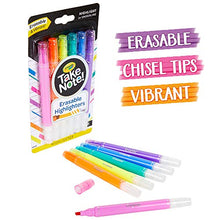Load image into Gallery viewer, Crayola Take Note Erasable Highlighters, Cool School Supplies, Chisel Tip Markers, 6 Count