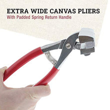 Load image into Gallery viewer, US Art Supply Professional Extra Wide Canvas Pliers 4-3/4 inch with Padded Spring Return Handle