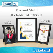 Load image into Gallery viewer, Icona Bay 8.5x11 (22x28 cm) Certificate Frames (Black, 6 Pack), Contemporary Diploma Frames 8.5 x 11, Composite Wood Document Frames for Walls or Table Top, Lakeland Collection