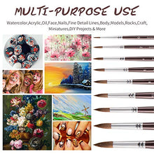 Load image into Gallery viewer, Sable Watercolor Brushes, Fuumuui 9pcs Detail to Thick Round Pointed Paint Brushes Kolinsky Superior Sable Hair Artist Brushes Perfect for Watercolor Gouache Acrylic Ink Painting
