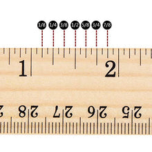 Load image into Gallery viewer, LovesTown 60 Packs Wood Rulers,2 Scale 30cm & 12inch Student Rulers Wooden School Rulers Office Ruler Measuring Ruler for Students Teachers Experiments Crafts