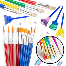 Load image into Gallery viewer, BigOtters Painting Tool Kit, 34Pcs Paint Supplies Include Paint Cups with Lids Palette Tray Multi Sizes Paint Pen Brushes Set for Kids Gifts School Prizes Art Party