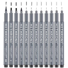 Load image into Gallery viewer, Hethrone Hand Lettering Pens, Calligraphy Pens and Black Calligraphy Set for Beginners Writing, Signature, Illustration Design and Drawing (12 Size)