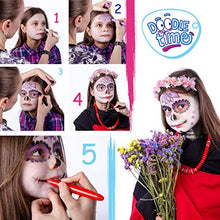 Load image into Gallery viewer, Doodle Time Face Paint Crayons Kit! Face and Body Paint Stick for Halloween Makeup, Face Painting at Parties, Clown Costume Facepaint for Kids! White, Black, Green, Blue, Red, Pink and More!