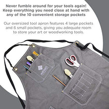 Load image into Gallery viewer, Infiniti Elementz Artist Apron for Women and Men | Adjustable Canvas Apron with Pockets for Painting, Woodworking, and Gardening | 10 Apron Pockets One Size Fits Most