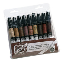 Load image into Gallery viewer, Chartpak Wood Frame Touch-Up Markers, Tri-Nib, 9-Woodgrain Color Set, 1 Each (FTM9)